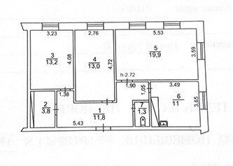 Квартира 74 м², 3-комнатная - изображение 1