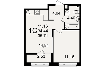 32,8 м², 1-комнатная квартира 3 250 000 ₽ - изображение 114