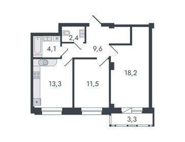 52,9 м², 2-комнатная квартира 6 430 000 ₽ - изображение 70