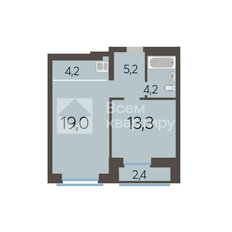 Квартира 46 м², 2-комнатная - изображение 1