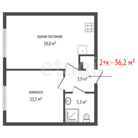 Квартира 36,2 м², 1-комнатная - изображение 2