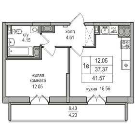 37,3 м², 1-комнатная квартира 9 023 872 ₽ - изображение 17