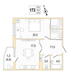 52 м², 2-комнатная квартира 8 300 000 ₽ - изображение 93