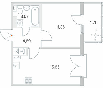 35,3 м², 1-комнатная квартира 7 600 000 ₽ - изображение 8