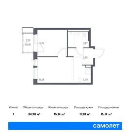 32,1 м², 1-комнатная квартира 6 082 950 ₽ - изображение 40