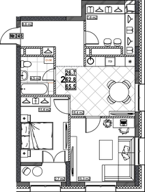 65,5 м², 2-комнатная квартира 14 990 000 ₽ - изображение 25