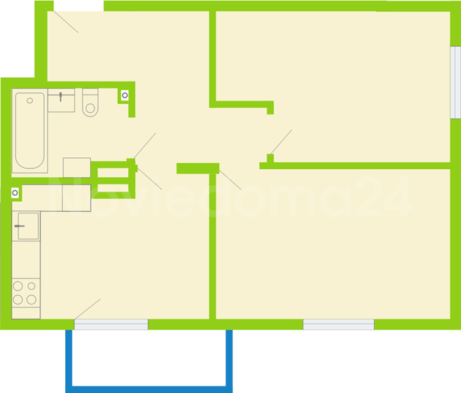 53,4 м², 2-комнатная квартира 5 717 004 ₽ - изображение 1