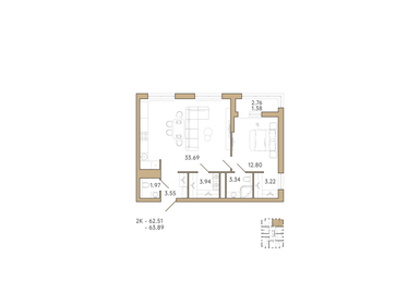 75,3 м², 2-комнатная квартира 8 400 000 ₽ - изображение 51