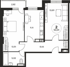 53,5 м², 2-комнатная квартира 7 550 000 ₽ - изображение 7