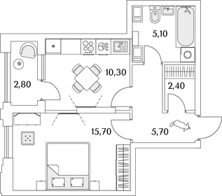 39,2 м², 1-комнатная квартира 7 530 904 ₽ - изображение 127