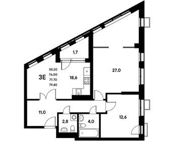 Квартира 78,2 м², 3-комнатная - изображение 1