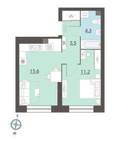 35,7 м², 1-комнатная квартира 7 500 000 ₽ - изображение 19