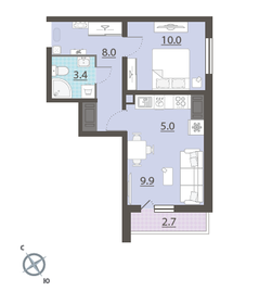 40,1 м², 1-комнатная квартира 7 218 000 ₽ - изображение 21