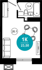 24 м², 1-комнатная квартира 5 100 000 ₽ - изображение 96