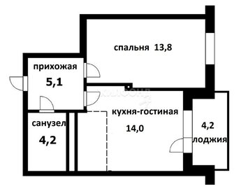 Квартира 41,7 м², 2-комнатная - изображение 1