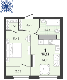 53 м², 1-комнатная квартира 4 699 989 ₽ - изображение 51