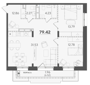 100,7 м², 2-комнатная квартира 24 277 772 ₽ - изображение 47