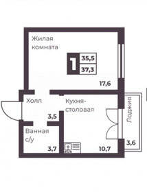 35,3 м², 1-комнатная квартира 4 700 000 ₽ - изображение 25