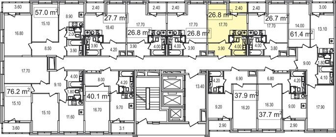 26,3 м², квартира-студия 7 270 000 ₽ - изображение 28