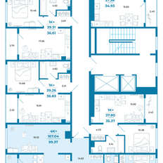 Квартира 99,4 м², 4-комнатная - изображение 2