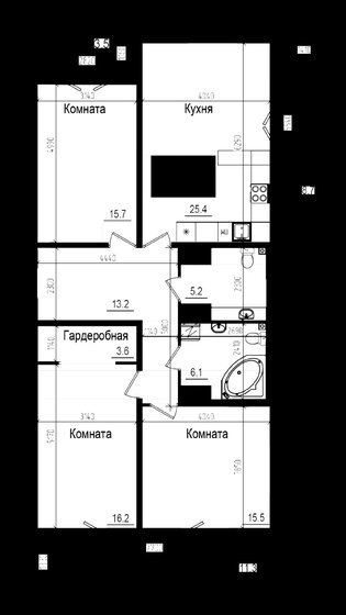 108,7 м², 3-комнатная квартира 20 390 000 ₽ - изображение 1