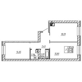 Квартира 61,3 м², 3-комнатная - изображение 1