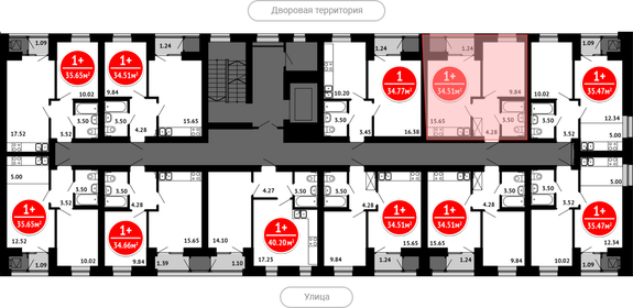 34,5 м², 1-комнатная квартира 5 176 500 ₽ - изображение 49