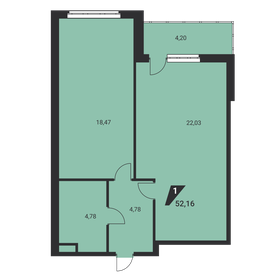 52,2 м², 1-комнатная квартира 7 741 720 ₽ - изображение 28