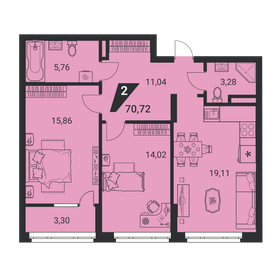 59,6 м², 2-комнатная квартира 4 990 000 ₽ - изображение 86