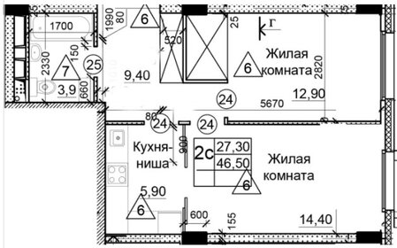 50 м², 2-комнатная квартира 6 751 000 ₽ - изображение 36