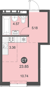 Квартира 23,9 м², студия - изображение 1