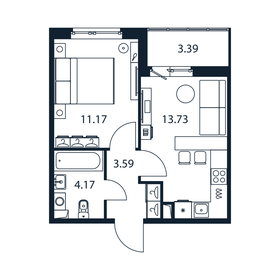 31,6 м², 1-комнатная квартира 4 800 000 ₽ - изображение 149