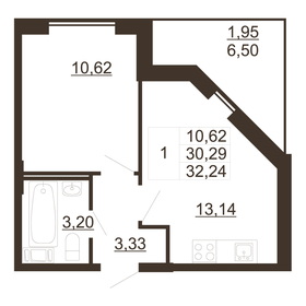 40 м², 1-комнатная квартира 3 500 000 ₽ - изображение 68