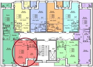 36,6 м², квартира-студия 4 600 000 ₽ - изображение 43