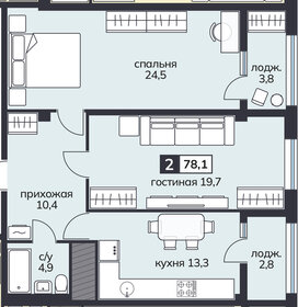 78,1 м², 2-комнатная квартира 8 200 500 ₽ - изображение 36