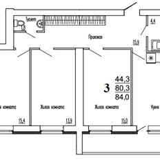 Квартира 87,8 м², 3-комнатная - изображение 3