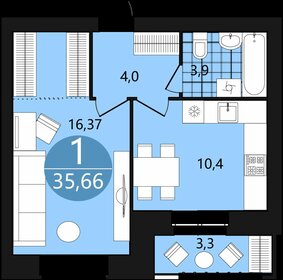 35,2 м², 1-комнатная квартира 4 166 400 ₽ - изображение 35