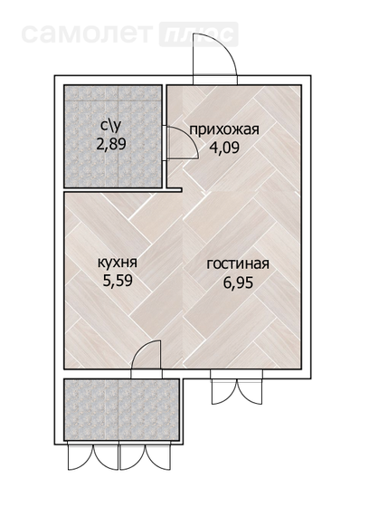 20,9 м², апартаменты-студия 2 850 000 ₽ - изображение 1