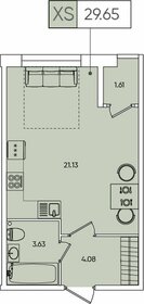 Квартира 29 м², студия - изображение 1