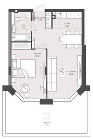 Квартира 66,7 м², 1-комнатная - изображение 1