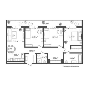 Квартира 103,4 м², 4-комнатная - изображение 1