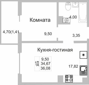 35,9 м², 1-комнатная квартира 2 369 400 ₽ - изображение 23