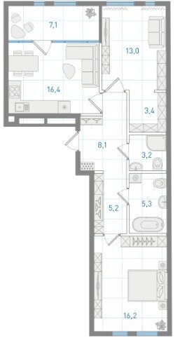 76 м², 2-комнатная квартира 23 020 000 ₽ - изображение 1