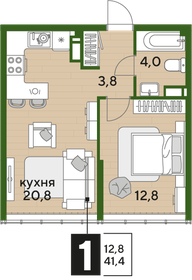 37,3 м², 1-комнатная квартира 7 635 310 ₽ - изображение 28