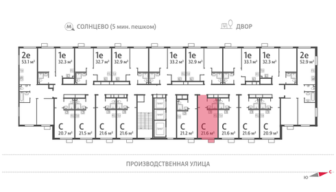 21,6 м², квартира-студия 8 916 134 ₽ - изображение 37