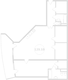 Квартира 137,4 м², 2-комнатная - изображение 1