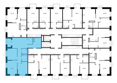 Квартира 80,8 м², 3-комнатная - изображение 2