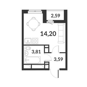 24,7 м², квартира-студия 4 790 454 ₽ - изображение 1