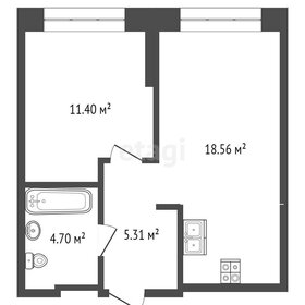 Квартира 40 м², 1-комнатная - изображение 2