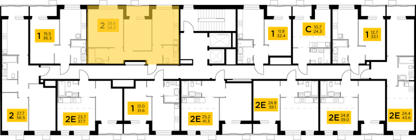 55,3 м², 3-комнатная квартира 8 100 000 ₽ - изображение 144
